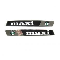 Sticker-Set PUCH (Paar) Aufschrift MAXI für Tank in schwarz/chrom