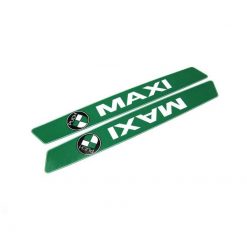 Sticker-Set PUCH (Paar) Aufschrift MAXI für Tank in grün