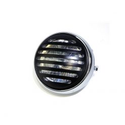 Scheinwerfergitter NO NAME STRIPED in schwarz- matt, geeignet für runde Sc