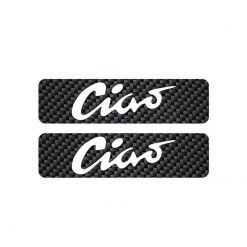 Tankbeschriftung MOPED KINGS - CIAO (Paar) in weiss/carbon (30 x 115mm)