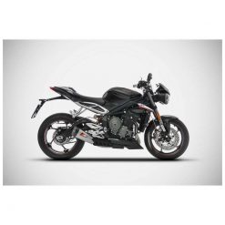 Auspuff ZARD SHORT (3 in 1) in Titan mit Carbon- Endcap zu Triumph (CH- Ho