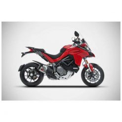 Auspuff ZARD SHORT (2 in 2) in Titan mit Carbon- Endcap zu Ducati (CH- Hom