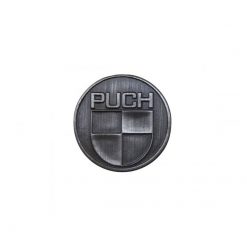 Emblem Puch Ø 38mm aus Metall in silber
