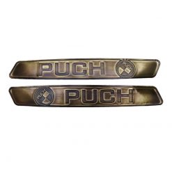 Sticker- Set Puch aus Metall in gold, für Tank (links/rechts) zu Maxi