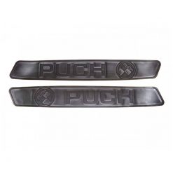 Sticker- Set Puch aus Metall in silber, für Tank (links/rechts) zu Maxi