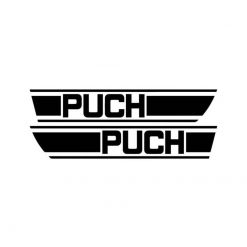 Sticker- Set Puch in schwarz, für Tank (links/rechts) zu X30 (285x50mm)