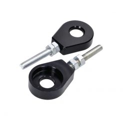 Kettenspanner MOPED KINGS (Paar) Ø 12mm in schwarz- eloxiert für Hinterrad