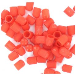 Ventildeckel Kunststoff (PVC) rot (25 Stück)