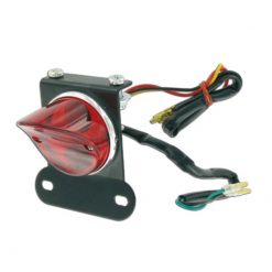 Rücklicht universal mit Nummernhalter universal rot