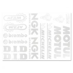 Aufkleberset Sponsorkit NGK, AFAM, MOTUL, MICHELIN, BREMBO grau