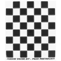 Aufkleber Schachbrettmuster schwarz/weiss (20x22cm)