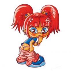 Aufkleber fashion girl 11x8.5 cm)