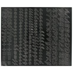 Aufkleberset Buchstabenset (Brush Scribt) schwarz