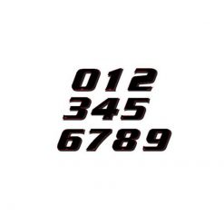 Aufkleber Startnummer 7, Grösse 115mm, schwarz