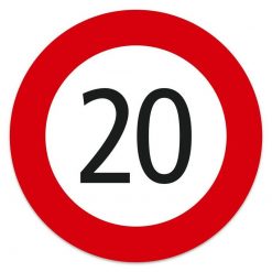 Geschwindigkeits - Kleber 20 km/h zu 342220