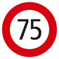 Geschwindigkeits - Kleber 75 km/h zu 342220