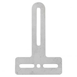 Halter/Halterung T Rückstrahler Inox 120x75x2mm gerade H20.5mm