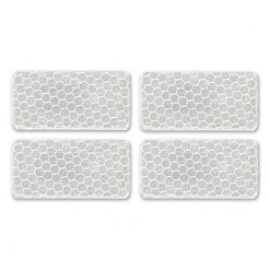 Rückstrahler (Katzenauge) 50x25mm rechteckig weiss zum kleben