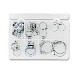 Schlauchschellenset 16-40mm aus Metall 26 Stück