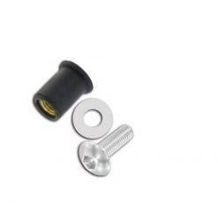 Gummiklemmmuttern M5x15mm inkl. Schrauben alu-silber (10 Stück)