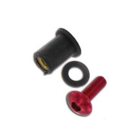 Gummiklemmmuttern M5x16mm inkl. Schrauben rot (8 Stück)