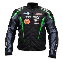 Jacke Motorrad PP passion parts Sponsor schwarz/grün XS
