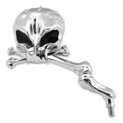 Rückspiegel Totenkopf chrom universal rechts