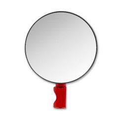 Lenkerendspiegel homologiert, schwarz/rot, Immatrikulation -> 16