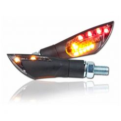 Blinker mit Rücklicht LED schwarz CE