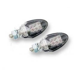 Blinker Minimal kurz, schwarz/transparent LED CE