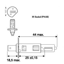 Halogen- Birne Osram Standard 12V/55W (Sockel: H1) in Weiss