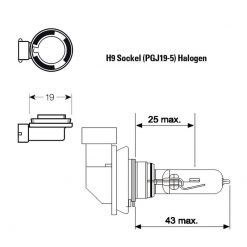 Halogen- Birne XENON (Paar) Superwhite - 4300°K 12V/65W (Sockel: H9) in We
