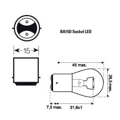 LED- Birne SIMONI RACING (Paar) INDICATOR LED 12V/21-5W (Sockel: BAY15D) i