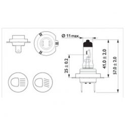 Glühlampe H7 12V 55W Philips Xtremvision (+100% mehr Licht)