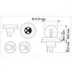 Glühlampe P45t-41 12V 45/40W Philips