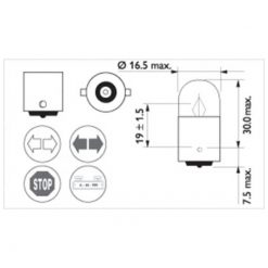 Glühlampe BA15s 12V 5W Philips