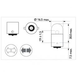 Glühlampe BA15s 12V 10W Philips