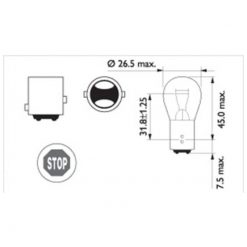 Glühlampe BAY15d 12V 21/5W Philips