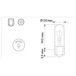 Glühlampe Glassockel T5 12V 1.2W Philips