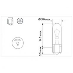Glühlampe Glassockel T5 12V 2W Philips