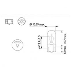 Glühlampe Glassockel T10 12V 3W Philips