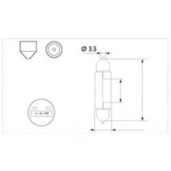 Glühlampe Soffitte 35mm 12V 5W Philips 37mm