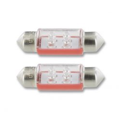 Glühlampe Soffitte LED 12V 4 LED 36mm rot