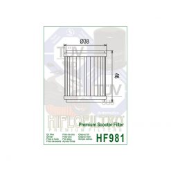 Oelfilter HIFLO FILTRO HF981 (wie COF881)