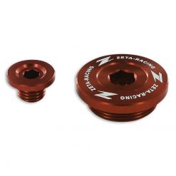 Motorendeckel-Schraube ZETA Alu Kawasaki M30x1.5 rot