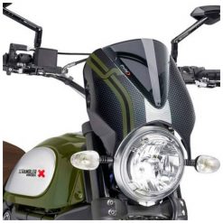 Windschutzscheibe Puig Retro carbon/getönt Ducati Scrambler