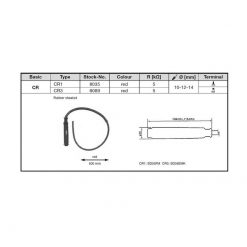 Zündkabel NGK (CR3) inkl. Kerzensterker (entstört mit 5kOhm Keramikwiderst
