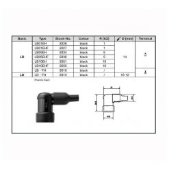 Kerzenstecker NGK LB01EHF (8327) in SCHWARZ