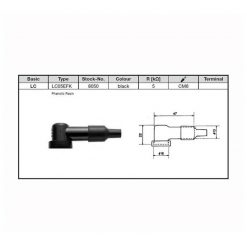 Kerzenstecker NGK LC05EFK (8050) in SCHWARZ