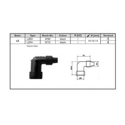 Kerzenstecker NGK LZFH (8710) in SCHWARZ